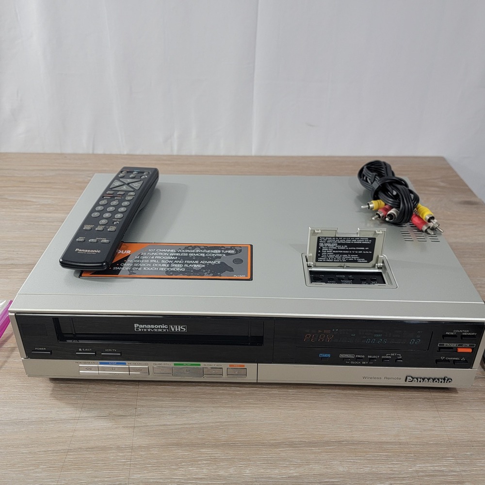 Panasonic Omnivision PV-1340 VHS VCR Video Cassette Recorder Remote Japan 1985
